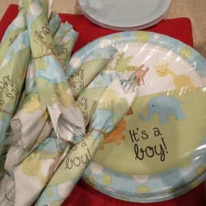It's a boy!  Baby shower stuff